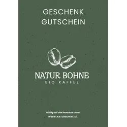 Natur Bohne Bio Kaffee Gutschein