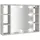 vidaXL Spiegelschrank mit LED Betongrau 76x15x55 cm