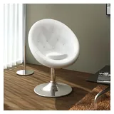 furnicato Loungesessel Cocktailsessel Weiß Kunstleder (1-St) weiß