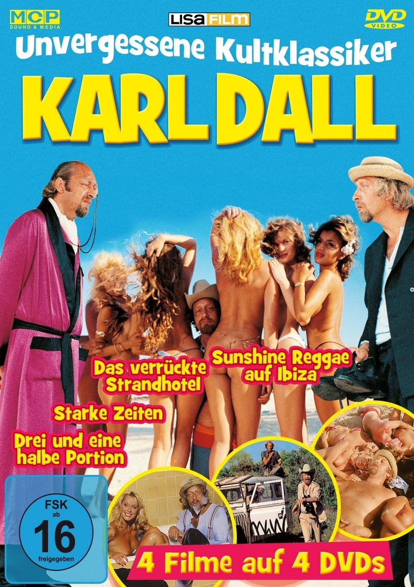 Karl Dall - Unvergessene Kultklassiker - 4 Filme au 4 DVDs (Sunshine Reggae auf Ibiza, Das verrückte Strandhotel, Starke Zeiten, Drei und eine halbe Portion) (Neu differenzbesteuert)