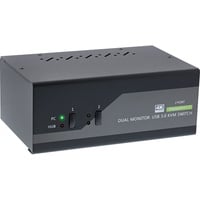 InLine KVM Desktop Switch, 2-fach, Dual-Monitor DP 1.2, 4K,