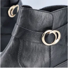 Rieker Damen Ankle Boots 73975, Frauen Stiefeletten,uebergangsschuhe,uebergangsstiefel,knöchelhoch,reißverschluss,Bootee,schwarz (00),39 EU | Gr.: 39