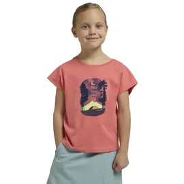 Jack Wolfskin Graphic Kurzarm-t-shirt - Print Sunset Coral - 128 cm