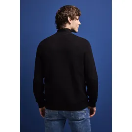 STREET ONE Stehkragenpullover Schwarz L