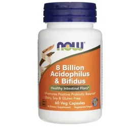 NOW Foods 8 Milliarden Acidophilus & Bifidus 60 St