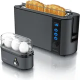 Arendo Langschlitz-Toaster Grau
