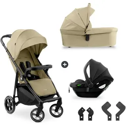 Kinder-Buggy HAUCK "Shop N Care Trio Set", Baby, grün (olive), Kinderwagen, inkl. Babyschale, Babywanne und Adapter