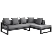 vente-unique Garten-Ecksofa - Aluminium - Anthrazit - MOLOKAI von MYLIA