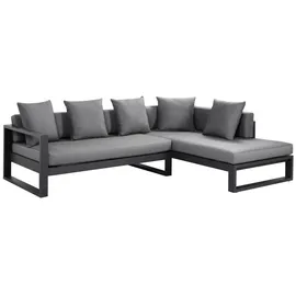 vente-unique Garten-Ecksofa - Aluminium - Anthrazit - MOLOKAI von MYLIA