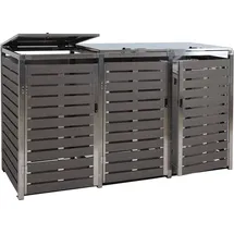 Mendler Mülltonnenbox HWC-K14 120 x 200 x 85 cm anthrazit