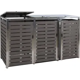 Mendler Mülltonnenbox HWC-K14 120 x 200 x 85 cm anthrazit