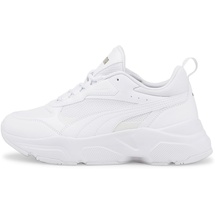 Puma Cassia Plateau Sneaker Damen white/white/team gold 38