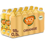 VIO BiO Limo Orange, Fruchtiges Geschmackserlebnis mit 20% Saftanteil, Vegane bio Limonade mit Geschmack, EINWEG Plantbottle (18 x 500 ml)