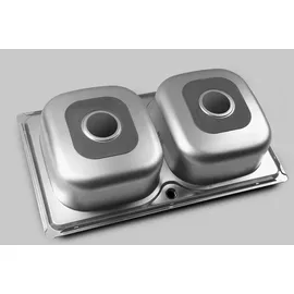 a&n&a aQualine Küchenspüle 81 x 46 cm Silber
