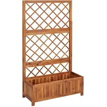 vidaXL Hochbeet mit Spalier 85 x 38 cm Massivholz Braun