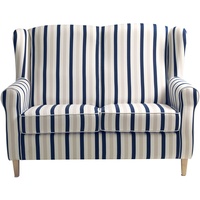 Max Winzer Sofa 2-Sitzer Lorris Flachgewebe blau