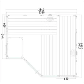 Harvia Arktis Infra+ Saunakabine 234x206x204 cm
