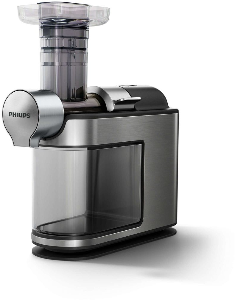 Philips Avance Collection Slow Juicer, Entsafter für kaltes Pressen, 1.0L, 200 W, Silber (HR1949/20)