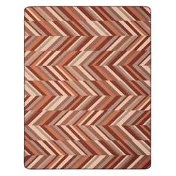 Biederlack Wohn- und Kuscheldecke 'Shifted Terra' 150 x 200 cm Terracotta