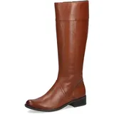 CAPRICE Damen Hohe Stiefel mit Absatz aus Leder Elegant, Braun (Cognac Nappa), 37.5 EU