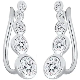Elli Ohrstecker Ohrklemme Earclimber Kristalle von Swarovski silber 925 Sterling Silber onesize