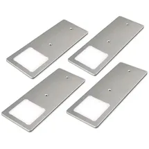 Kalb LED Unterbauleuchte LED Unterbauleuchten silber 5W- sehr flache Küchenleuchte, 4er Set neutralweiß, neutralweiss silberfarben