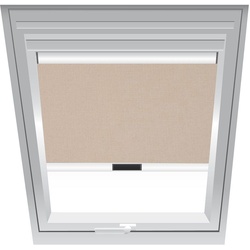 Roto Sichtschutzrollo Braunbeige 1-R04, 114x98 cm (11/9), Aluminiumschiene,Manuell,Q4,Roto