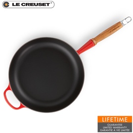 Le Creuset Signature Sautépfanne 28 cm kirschrot mit Holzgriff