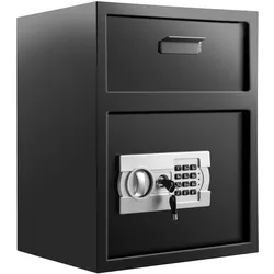 VEVOR Tresor Elektronischer Möbeltresor Tresor Elektronik Zahlenschloss Safe Möbeltresor Schwarz Safe Tresor stabiler Kohlenstoffstahl Feuerfest