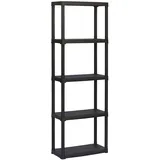 Artplast CD-Regal 60 x 30 x 176 cm Schwarz
