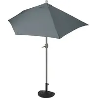 Mendler Parla 260 x 135 cm anthrazit halbrund Gestell Alu inkl. Ständer