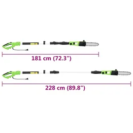 vidaXL Elektrische Kettensäge mit Teleskopstange / 25 cm