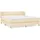 vidaXL Boxspringbett mit Matratze Creme 180x200 cm Stoff