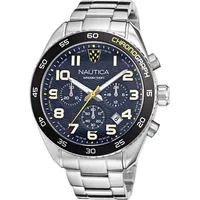 NAUTICA Key Biscayne Chrono Herrenuhr - Silber/Blau