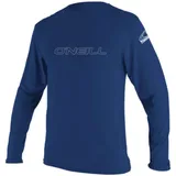 o'neill wetsuits Men's Basic Skins Long Sleeve Sun Shirt Rash Vest, Navy, XS