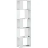 vidaXL Bücherregal 5 Böden Weiß 45x23,5x162,5 cm Holzwerkstoff