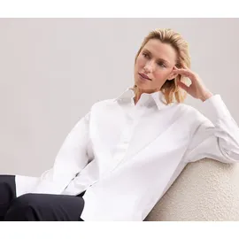 Seidensticker Longbluse 1/1 Kragen Uni Gr. L40, weiß,