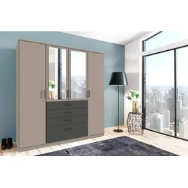 WIMEX Drehtürenschrank Cottbus 180 x 199 x 58 cm Grau