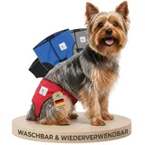 NATURE PET Premium Läufigkeitshose für Hündinnen – Hochwertige & Bequeme Hundewindeln für Hündinnen & Rüden – Waschbare Inkontinenz-Hundewindel ohne Einfädeln der Rute – XS/Rot