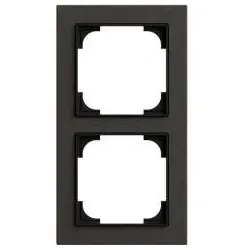 Busch-Jaeger Abdeckrahmen 2-fach, Busch-art linear® (Papier schwarz)