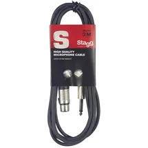 Stagg SMC3XP S Serie Mikrofonkabel Klinke Männlich - XLR Weiblich 3 m