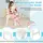 Costway Kinder Schminktisch & Stuhl Set, 2-in-1 Prinzessin Spiel Schminktisch Set mit 3 Abnehmbaren Spiegeln, Weiß - Weiß