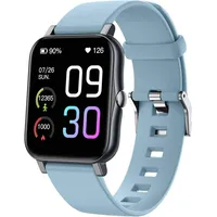 Damen Herren 1.69 Zoll Smartwatch Fitness Armband Fitness Tracker Schrittzähler Uhr Musiksteuerung Sportuhr Fitnessuhr - Blau