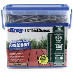 Kreg Protec-Kote Terrassenschrauben SDK-C262W-525 67mm Terrassendielen Flachkopf
