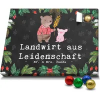 Mr. & Mrs. Panda Schoko Adventskalender Landwirt Leidenschaft - Schwarz - Geschenk, Bauernhof, Kollege, Rente, Ausbildung, Abschied, Landwirt; Baue... - Schwarz