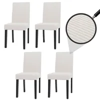 MCW 4er-Set Esszimmerstuhl Littau, Stuhl Küchenstuhl Hochlehner, Stoff/Textil Cord