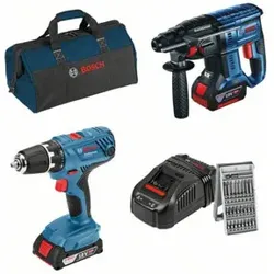 Bosch 18V-Set: GSR 18V-21 + GBH 18V-21 + GAL 1880 CV + AC-Set