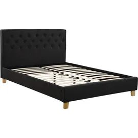 Habitat et Jardin Habitat Garten Bett, Grau, Textil, 190x140 cm, Schlafzimmer, Betten, Polsterbetten