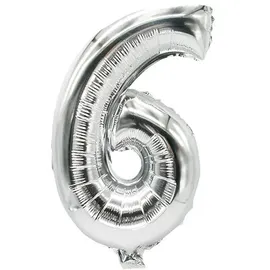 Papstar Folienluftballon 35 cm x 20 cm 24 St. Silber