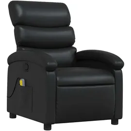vidaXL Massagesessel Kunstleder 92 x 99,5 x 0 cm Schwarz mit Fernbedienung